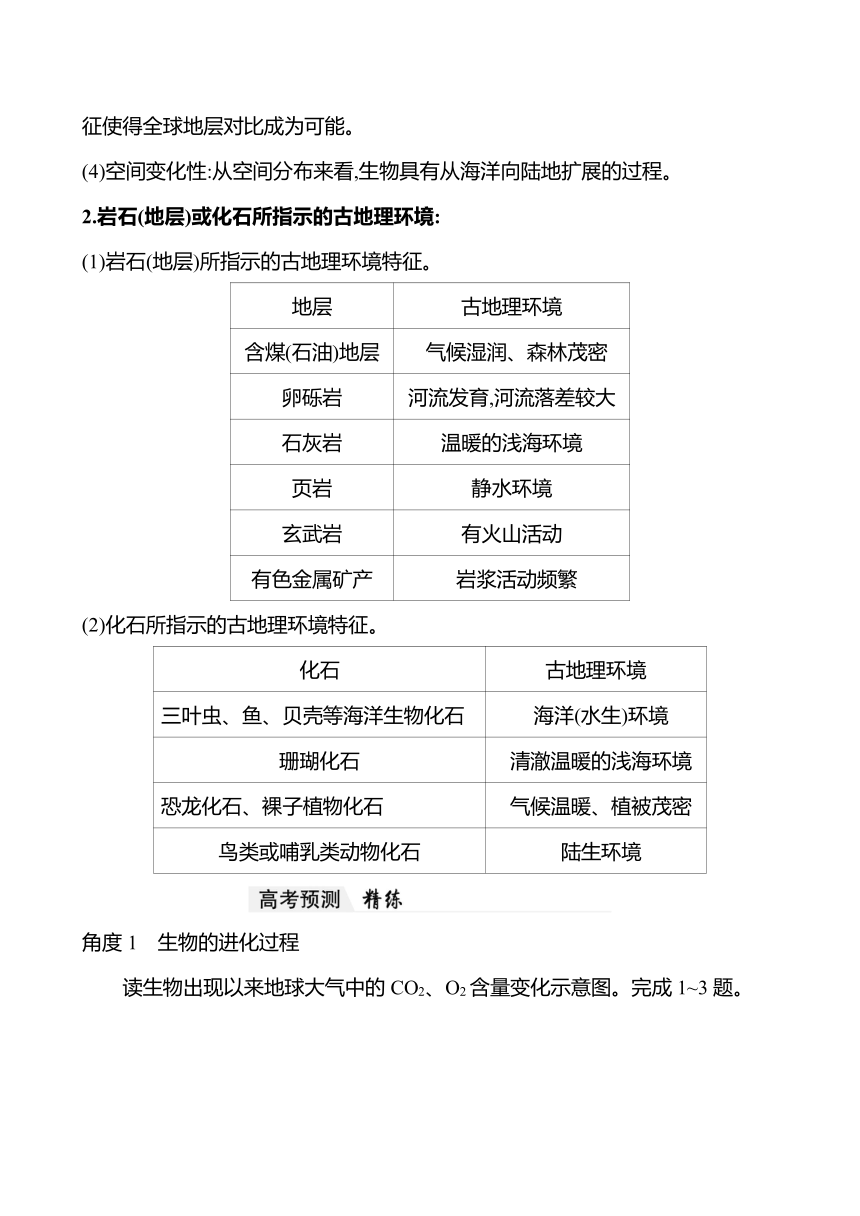 2024届高三地理一轮复习系列 第二章 第二节　地球的历史和地球的圈层结构 复习学案（含解析）