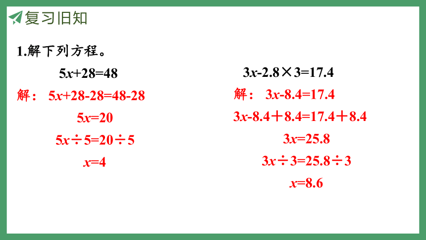 新人教版数学五年级上册5.2.11实际问题与方程（3）课件（21张PPT)