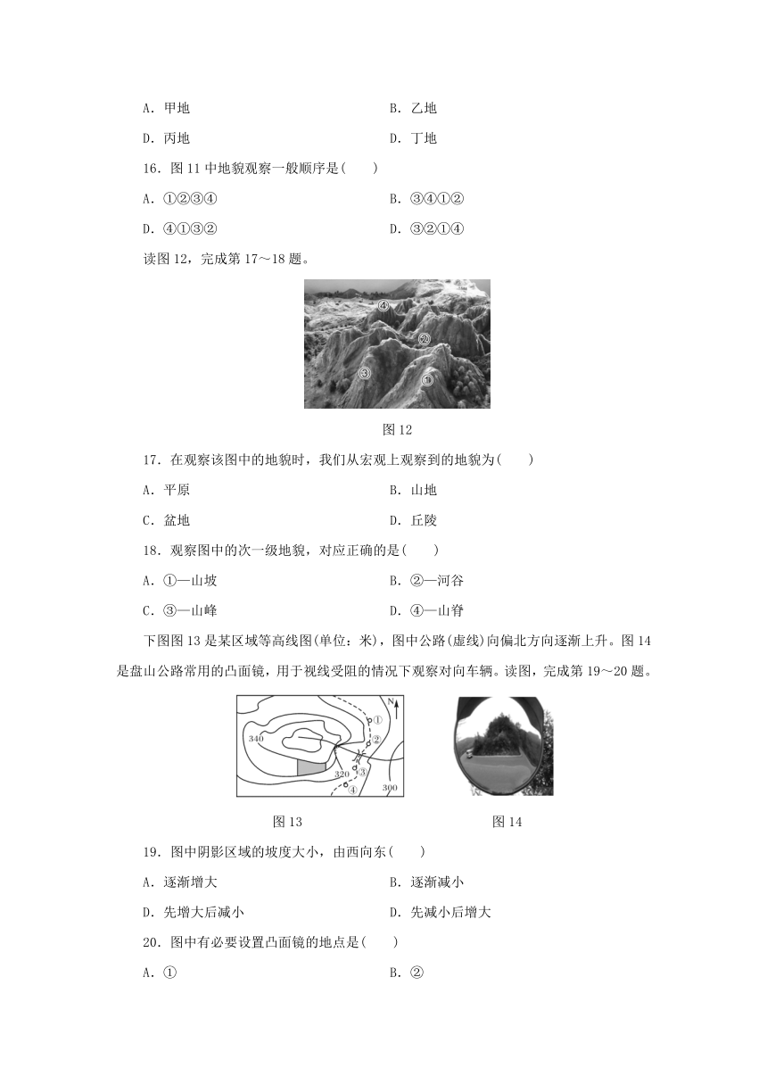 新人教版必修第一册2024版高中地理第4章地貌综合检测卷（含解析）