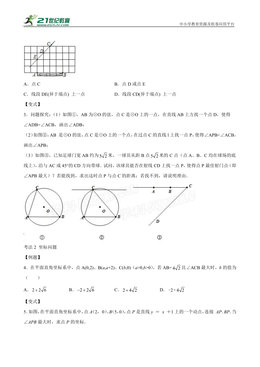 【尖子生专用】2024年中考数学满分冲刺专题：隐圆模型---米勒定理（含解析）