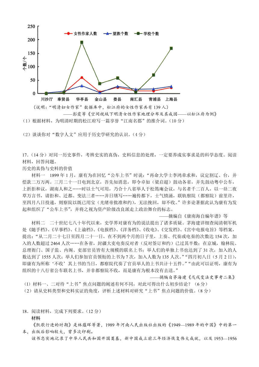 2024届山东省普通高中学业水平选择性考试冲刺（六）历史试卷（含解析）