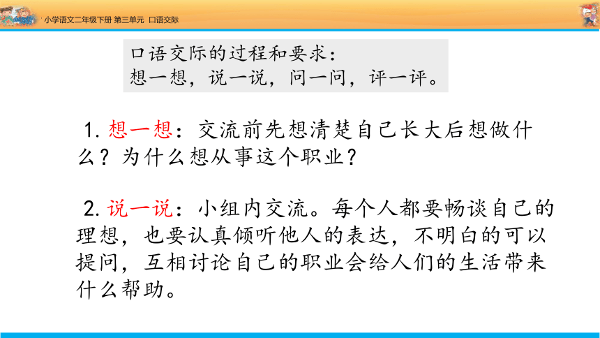 统编版语文二年级下学期口语交际：长大以后做什么 （课件）(共10张PPT)