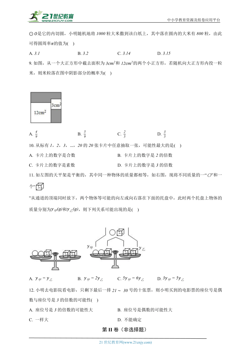 苏科版初中数学九年级上册第三章《数据的集中趋势和离散程度》单元测试卷（标准困难）（含解析）