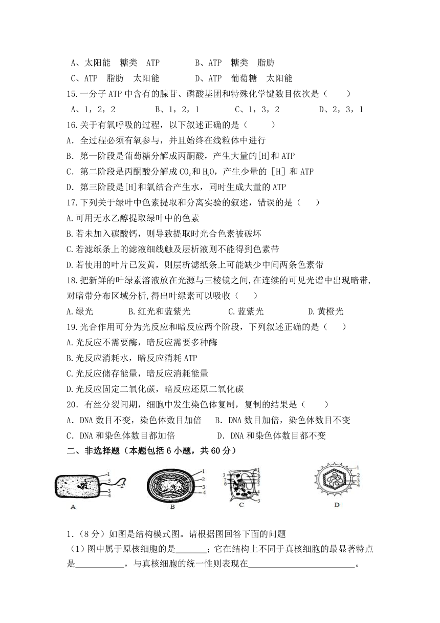 贵州省江口中学2022-2023学年高一下学期开学考试生物试卷（PDF版，无答案）