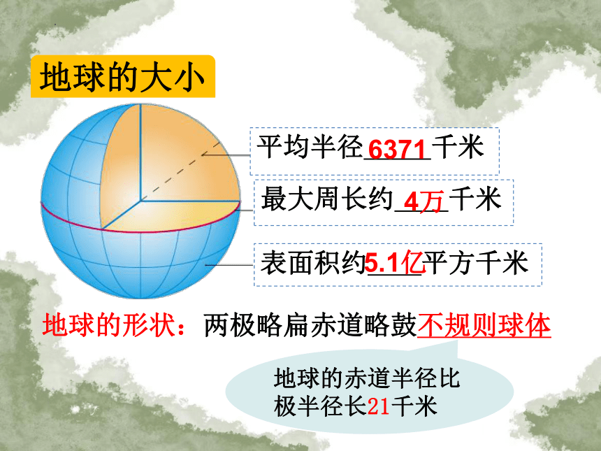 2023-2024学年人教版地理七年级上册期末复习课1：地球和地球仪课件（共23张PPT）