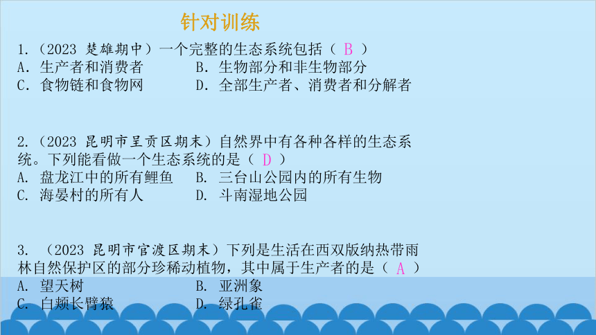 1.2.2 生物与环境组成生态系统课件(共14张PPT)人教版生物七年级上册