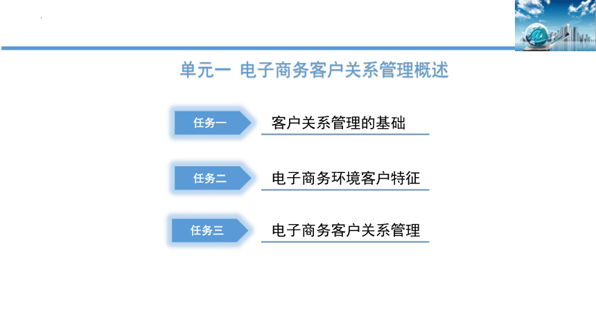 单元一 电子商务客户关系管理概述 课件(共18张PPT)-《客户服务》同步教学（北京出版社）
