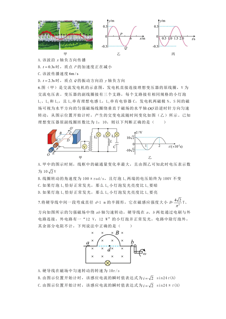 河南省郑州市宇华实验学校2023-2024学年高二下学期3月月考物理试题（含解析）