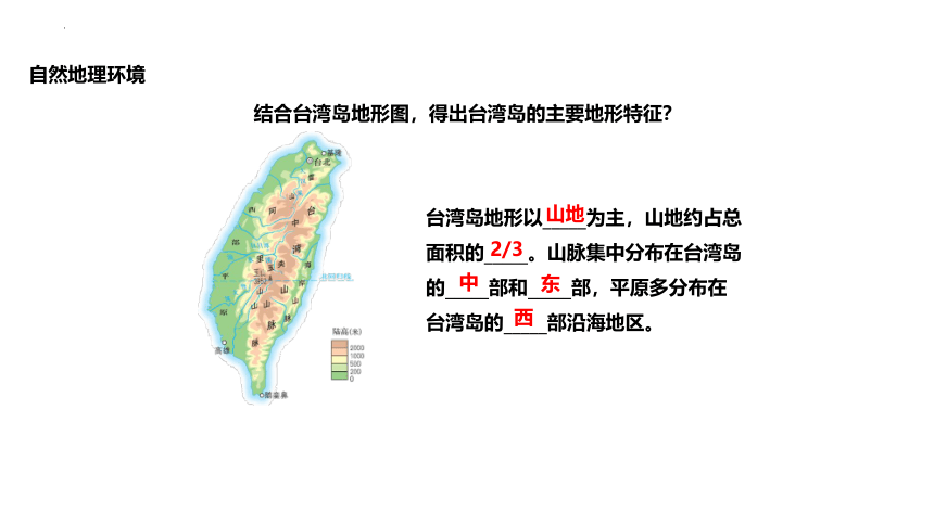 8.2 台湾省的地理环境与经济发展(第1课时)位置与范围、自然地理环境 课件( 18张PPT) 八年级地理下学期湘教版
