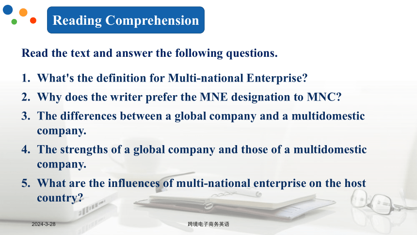 Lesson 2International Companies 课件(共53张PPT）- 《跨境电子商务英语》同步教学（重庆大学·2022）