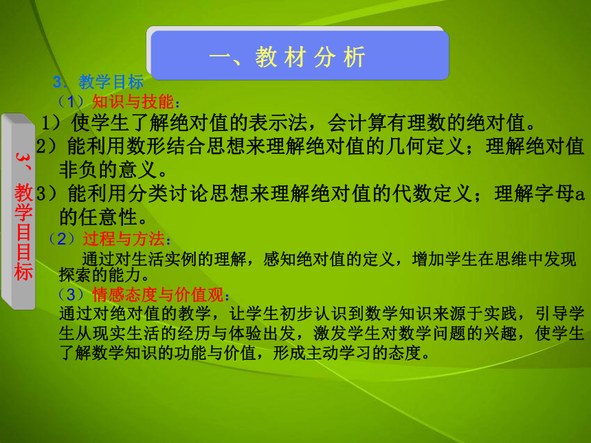 华师大版数学七年级上册2.4绝对值 说课课件(共24张PPT)