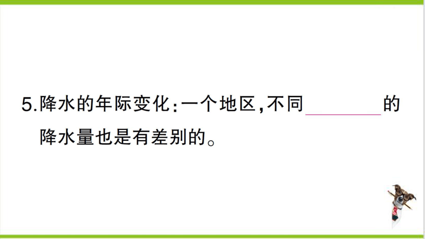 【掌控课堂-同步作业】人教版地理七(上)第三章 天气与气候 第三节 降水的变化与分布 (课件版)