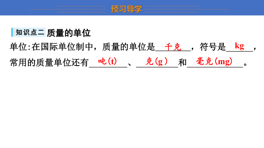 5.1 质量 (共21张PPT)沪科版八年级上册物理