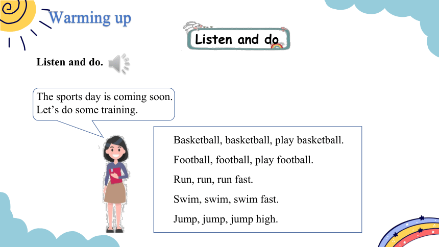 Module 9 Unit 1 Are you going to run on Sports Day？ 第1-2课时课件（共37张PPT)