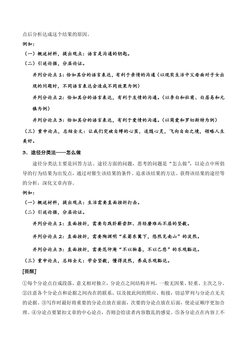 优化作文结构-备战2024年高考语文作文高分素材运用（全国通用）