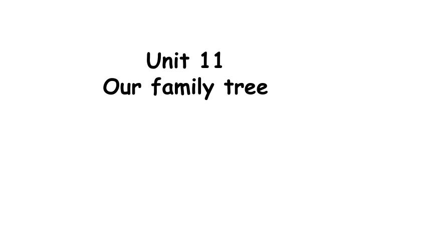 Unit11 Our family tree 第三课时课件