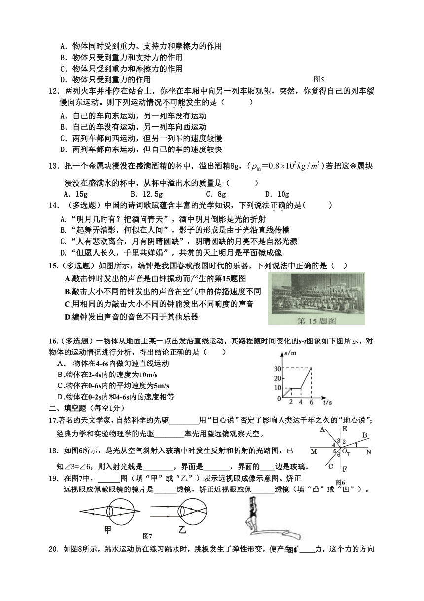 广西贵港市桂平市罗播乡中学2023-2024学年八年级上学期期末物理检测试题（含解析）