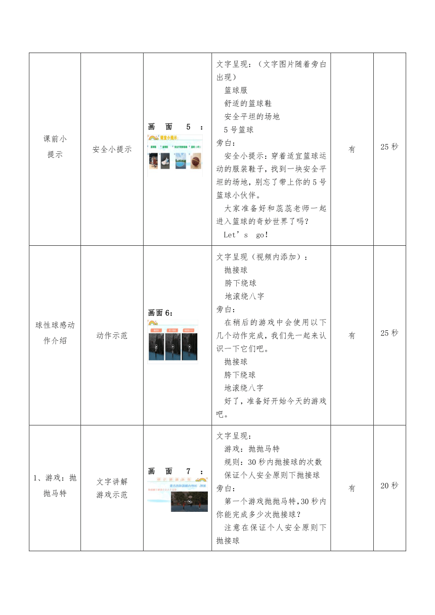 人教版三年级体育上册  小篮球：球性球感与游戏 教案（表格式）