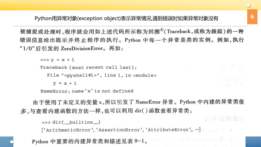 Python程序设计教程课件-第九章异常 课件(共49张PPT)
