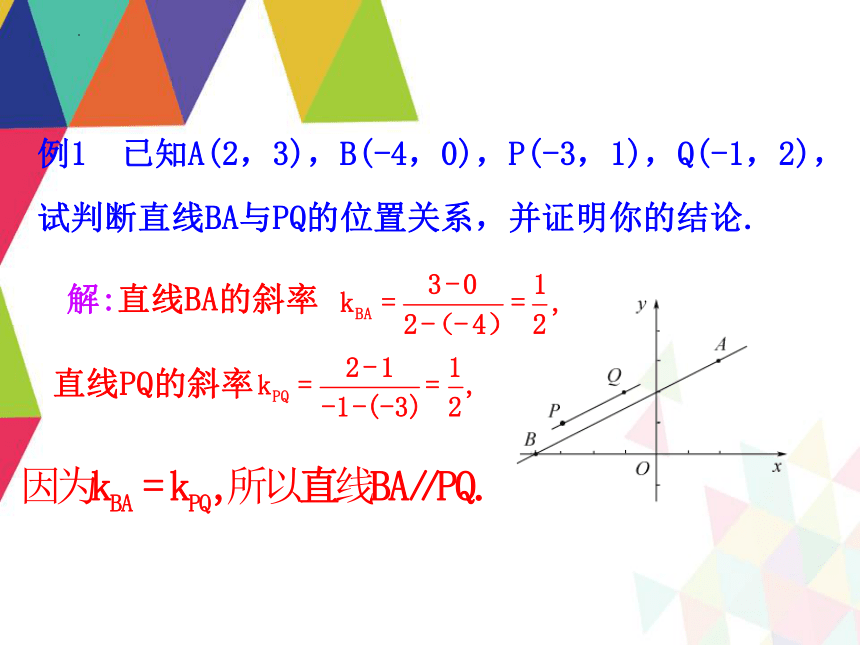 数学人教A版（2019）选择性必修第一册2.1.2两条直线平行与垂直的判定课件（共21张ppt）