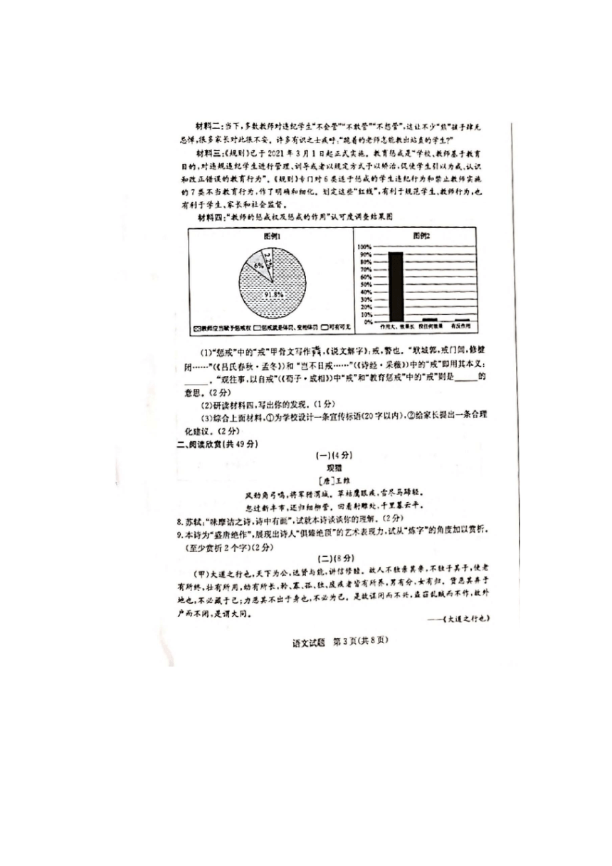 2023年山东省东营市中考语文真题（图片版无答案）