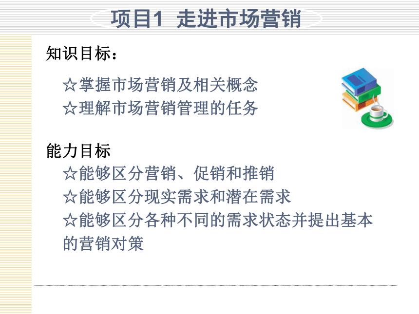 模块1  认识市场营销 课件(共34张PPT)- 《市场营销项目化教程》同步教学（轻工业版）