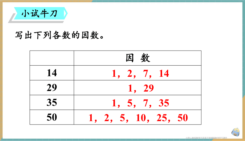 人教版小学数学五年级下册2.2 因数和倍数的认识（2）课件（共32张PPT）