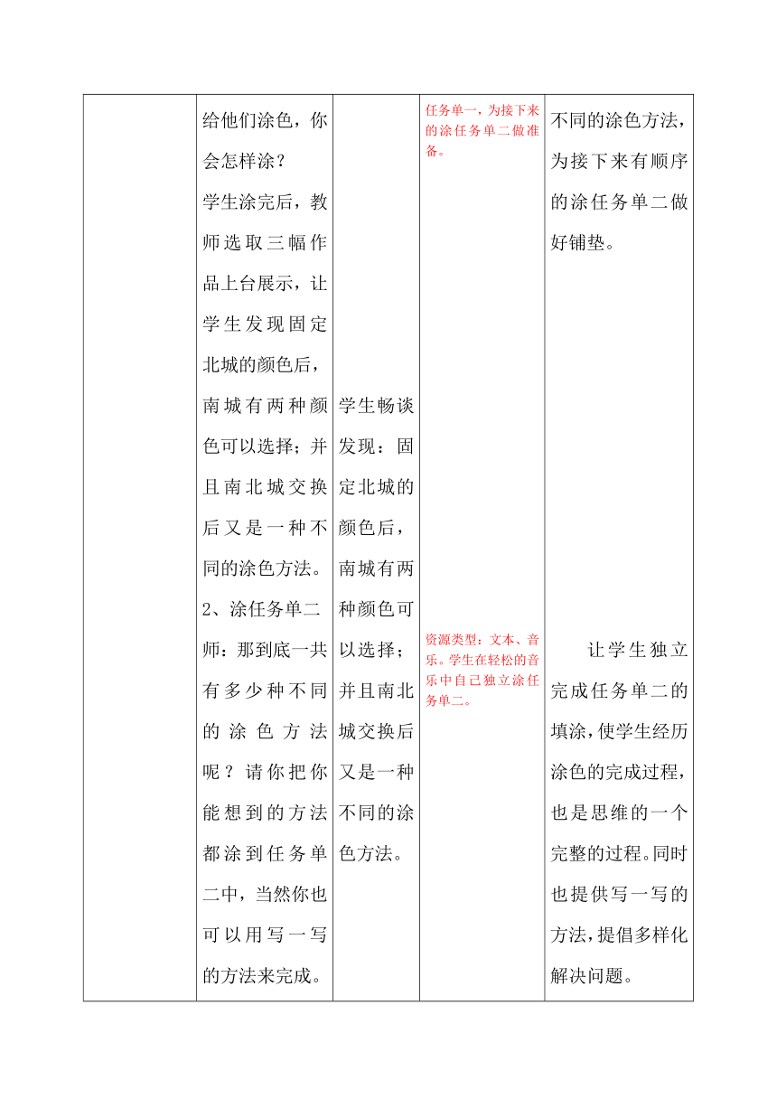 《搭配》教学设计（表格式）　人教版三年级下册数学