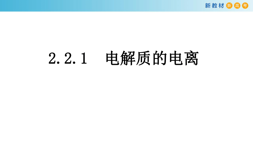 2.2.1 电解质的电离  课件(共37张PPT)  2023-2024学年高一上学期化学鲁科版（2019）必修第一册