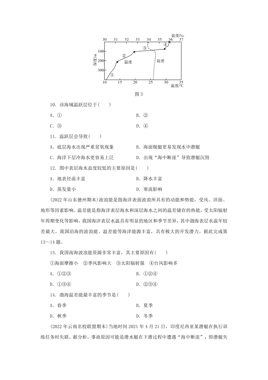 新人教版必修第一册2024版高中地理第3章地球上的水综合检测卷(含解析）