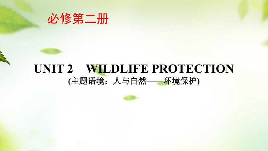 人教版（2019）必修 第二册Unit 2 Wildlife protection课件（共84张ppt）