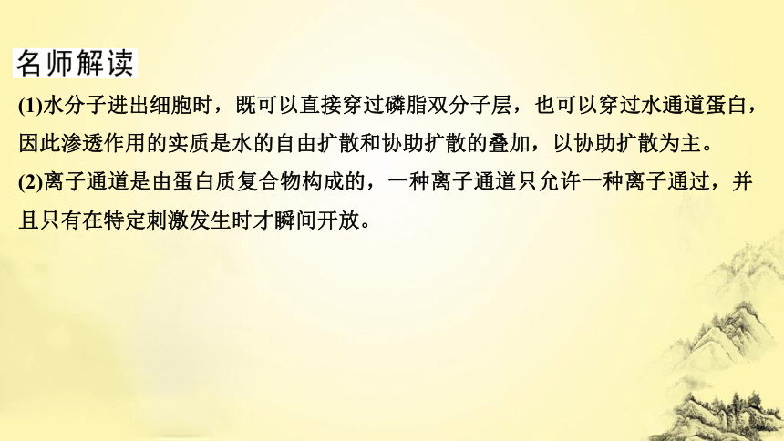 高考生物总复习微专题1 与细胞的物质输入和输出有关的热考题型(课件共25张PPT)