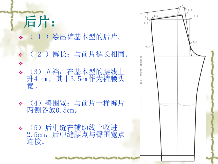 第四章 针织裤装结构原理与制图2  课件(共23张PPT)《服装结构制图》同步教学（中国纺织出版社）