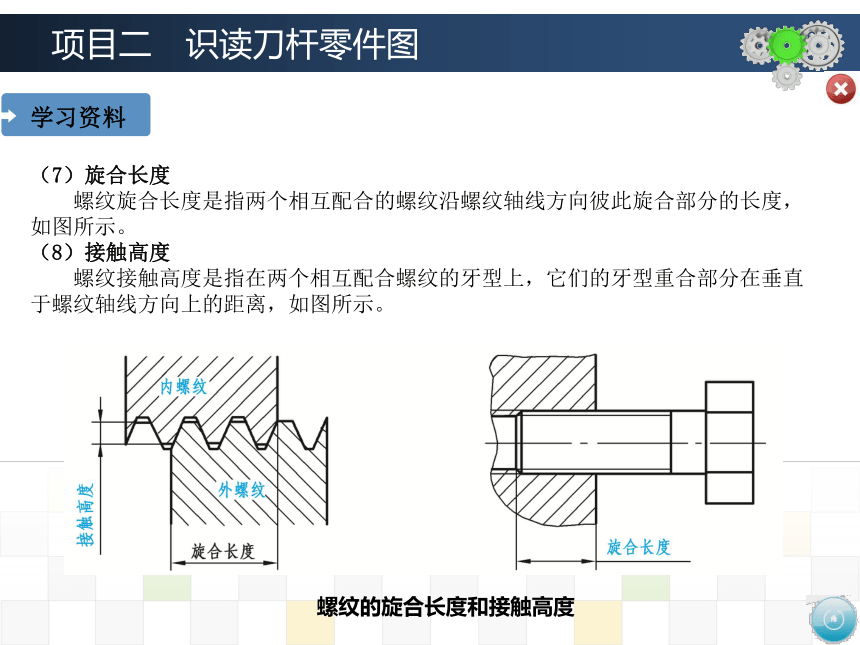 项目二　识读刀杆零件图 课件(共34张PPT)-《机械制图》同步教学（大连理工大学出版社）