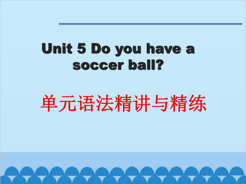 人教新目标版英语七年级上册 单元语法精讲与精练Unit 5 Do you have a soccer ball课件(共10张PPT)