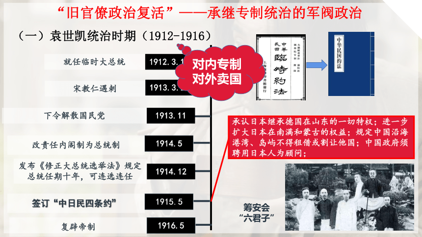 纲要上第20课 北洋军阀统治时期的政治、经济与文化 课件（共26张PPT）