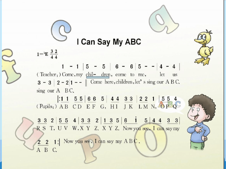 Lesson Y ABC song   课件（共13张PPT）