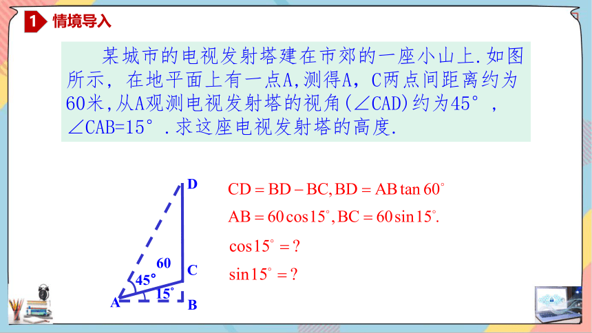 数学人教A版（2019）必修第一册5.5.1.1两角差的余弦公式 课件（共27张ppt）