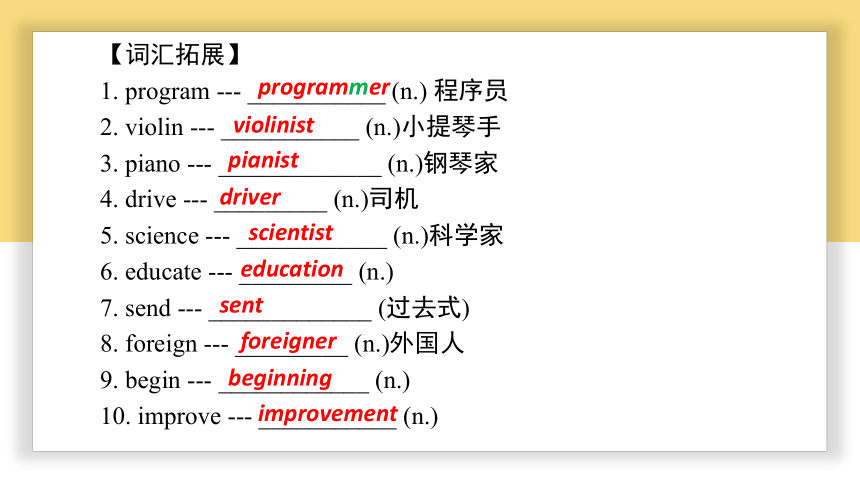 Unit 6 I’m going to study computer science 复习课件（22张PPT）