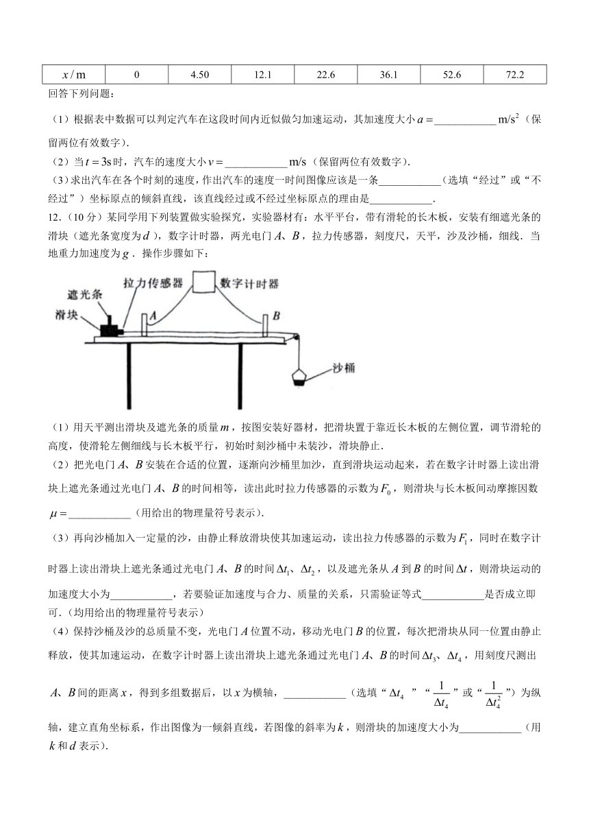 江西省南昌市等5地2023-2024学年高三上学期10月统一调研测试物理试题（含解析）