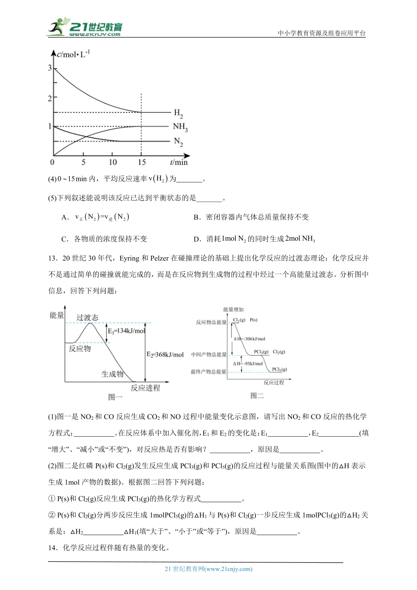 苏教版（2019） 高中化学必修第二册 6.2.1放热反应与吸热反应同步练习（含答案）