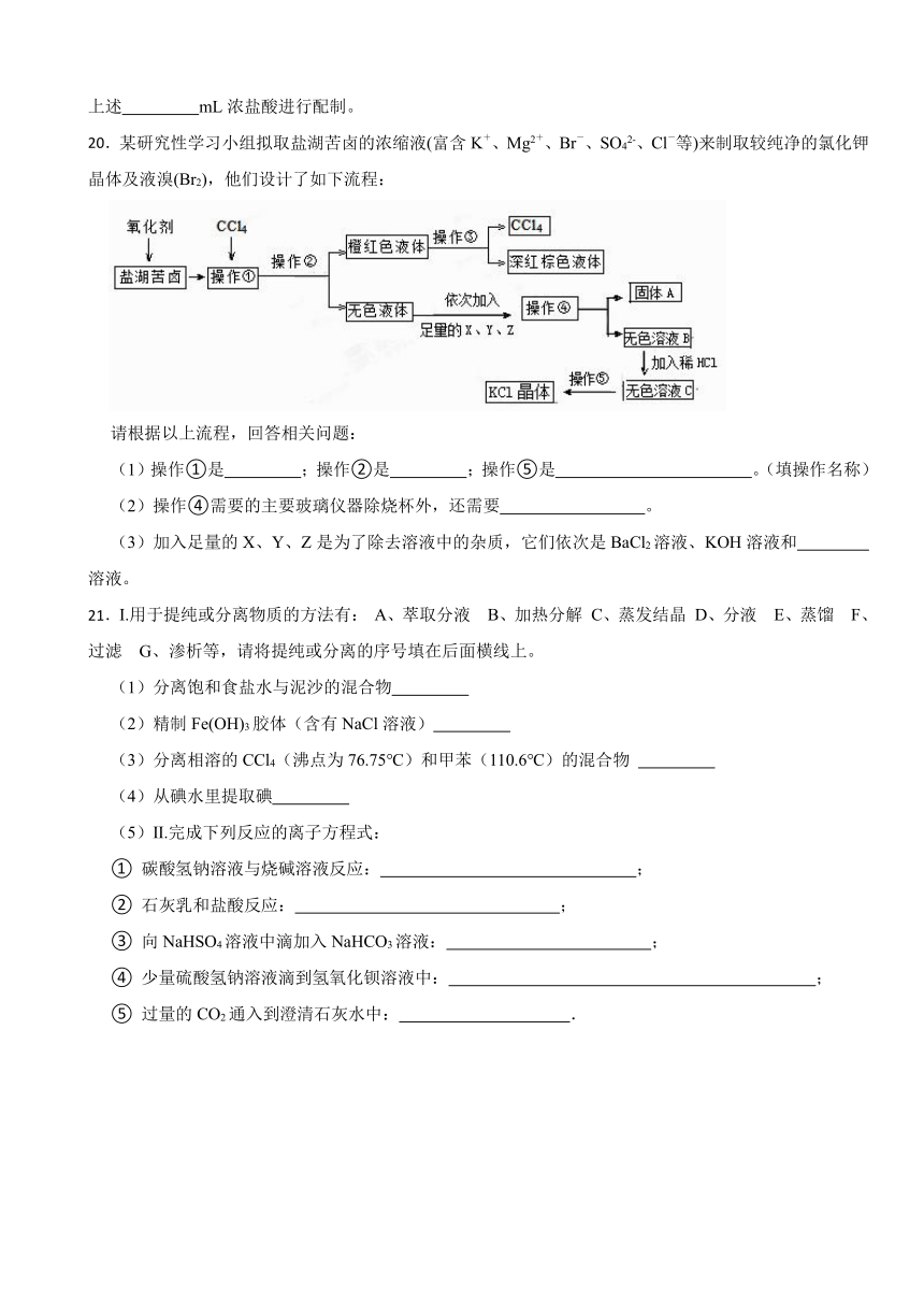 专题2 研究物质的基本方法 单元检测 （含解析）2023-2024学年高一上学期化学苏教版（2019）必修第一册