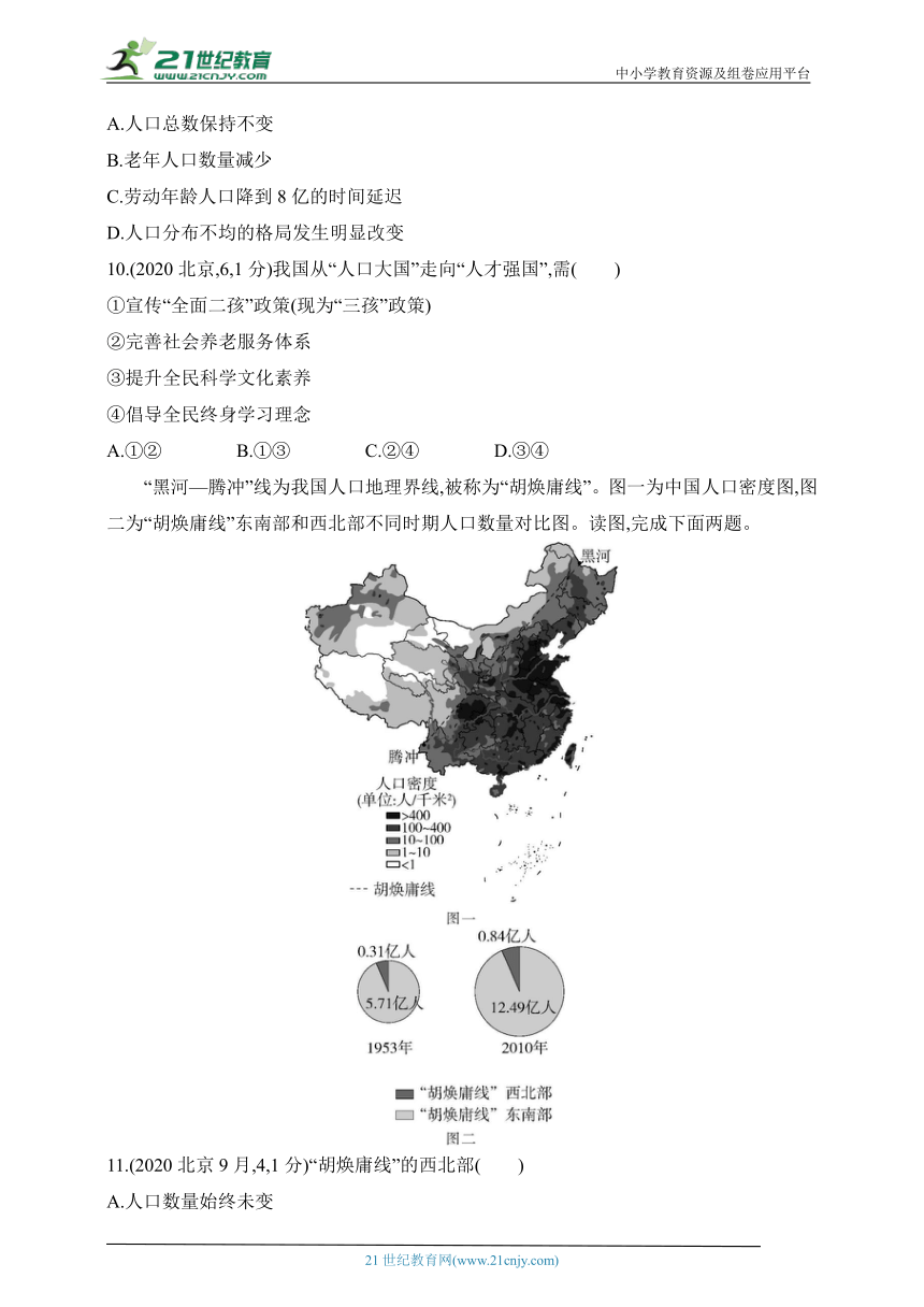 2024北京中考地理专题练--第1讲　中国的疆域和人口（含解析）