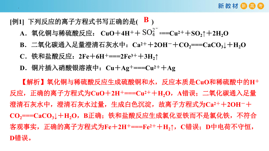 1.2.4 专题：离子反应强化与提升（课件）(共33张PPT)高一化学（人教版2019必修第一册）