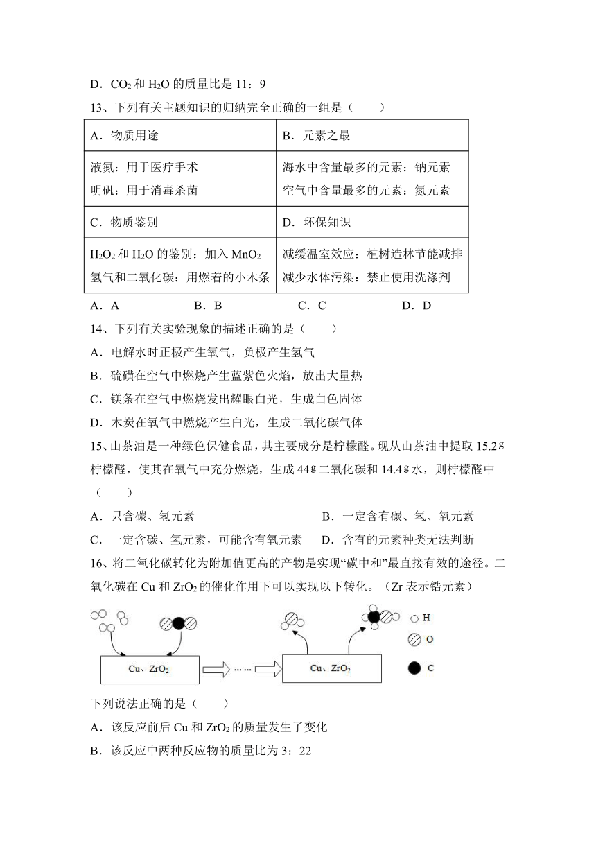 2023—2024学年科粤版（2012）化学九年级上册第四章  生命之源—水  同步题（含答案）