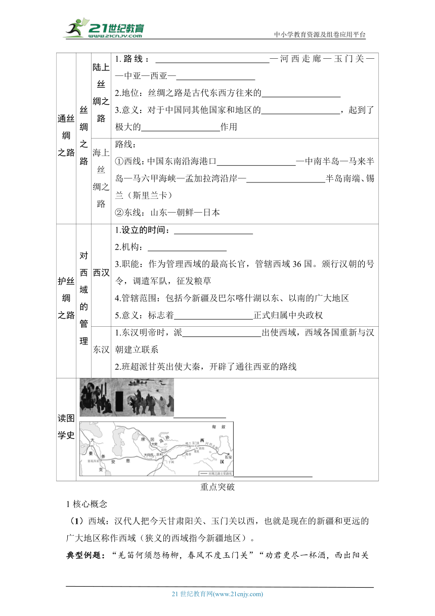 第14课　沟通中外文明的“丝绸之路”  同步学案（含答案）