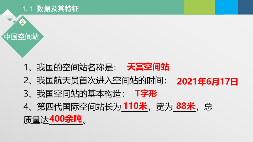 1.1数据及其特征 课件(共18张PPT) 2023—2024学年高中信息技术粤教版（2019）必修1