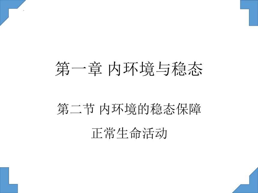 1.2 内环境的稳态保障正常生命活动（27张）-高二生物课件（浙科版2019选择性必修1）