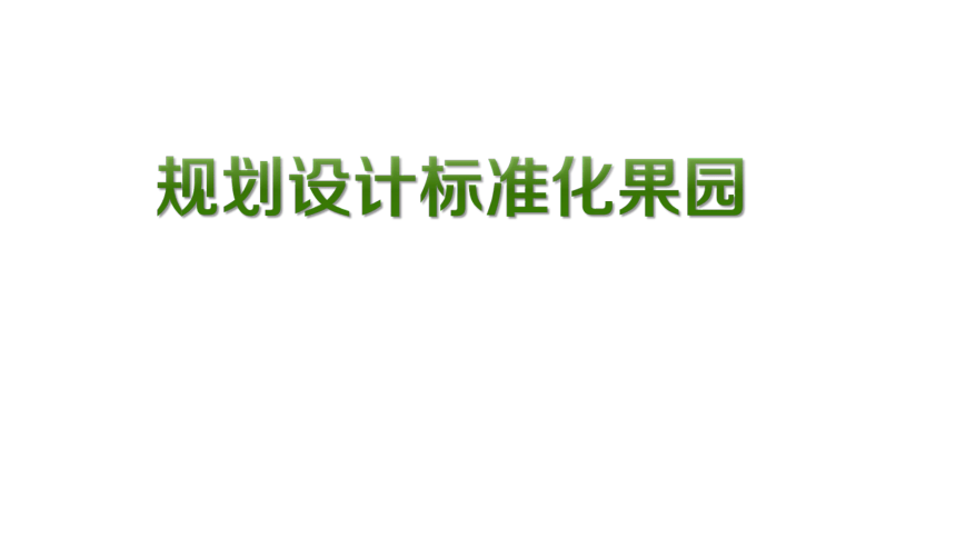 1.3规划设计标准化果园 课件(共22张PPT)-《果树生产技术》同步教学（中国农业出版社）