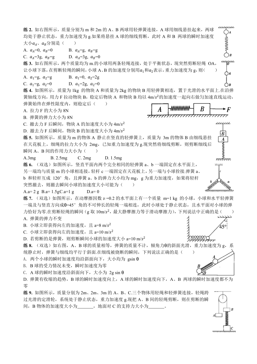 5.3 牛顿第二运动定律 讲义 -2023-2024学年高一上学期物理鲁科版（2019）必修第一册